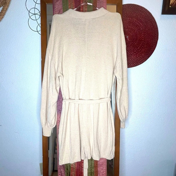 Avec Les Filles Belted Knit Romper Oat size Oversized XS - Picture 8 of 8